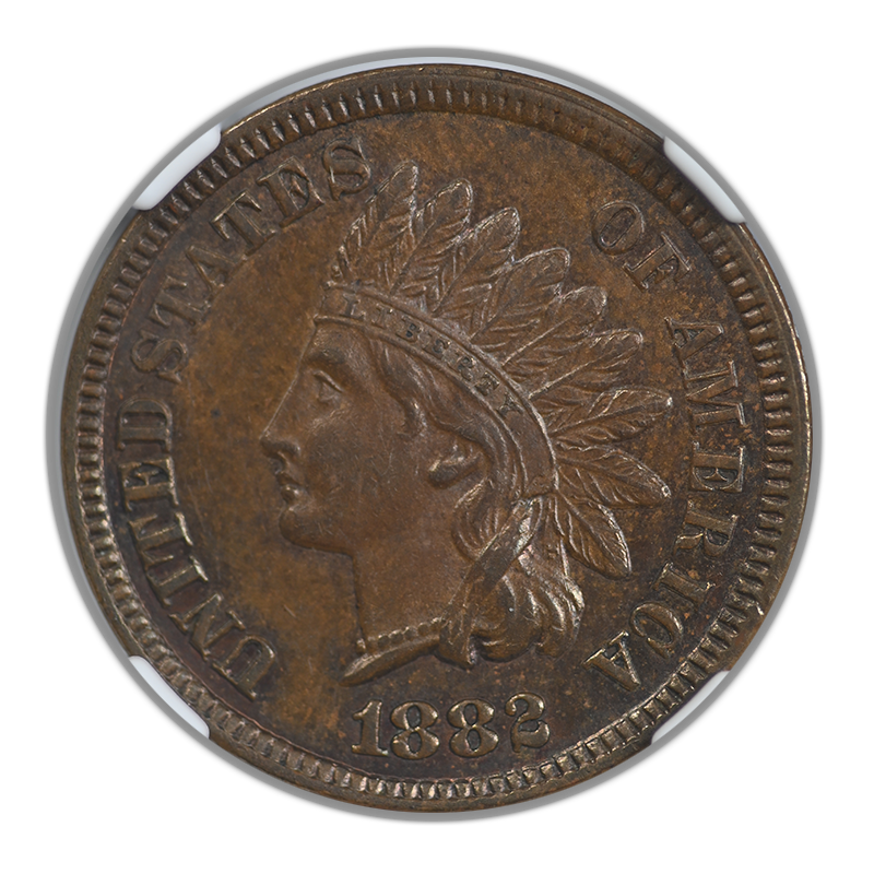 1882 Indian Head Cent 1C NGC MS62BN Obverse
