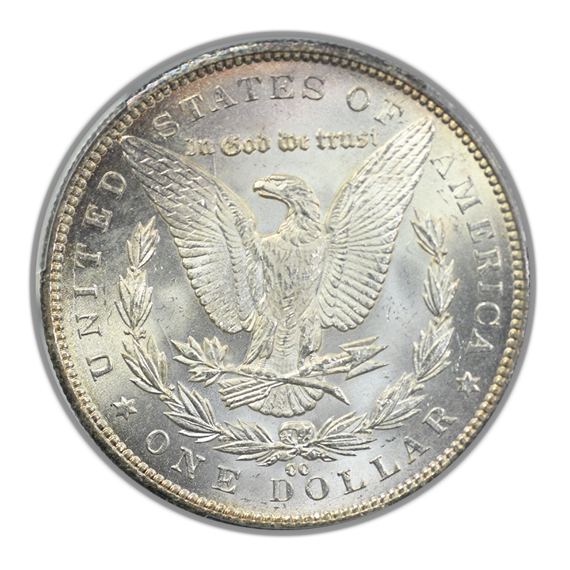 1892-CC Morgan Dollar $1 PCGS MS63 CAC Reverse