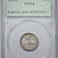 1884 Liberty Seated Dime 10C PCGS MS64 - Rattler Obverse Slab