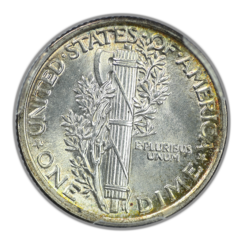 1920 Mercury Dime 10C PCGS MS63FB - Full Bands - TONED!