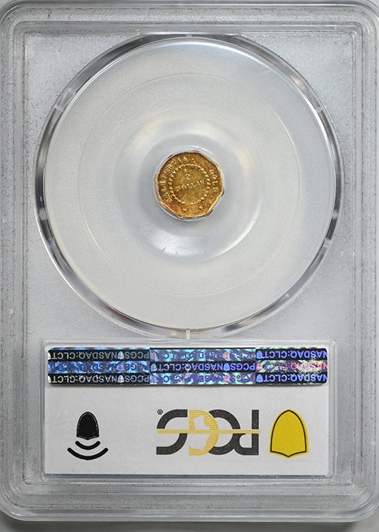 1853 Octagonal California Fractional Gold Liberty Head 1/2 Dollar G50C PCGS AU53 BG-304 - TONED!