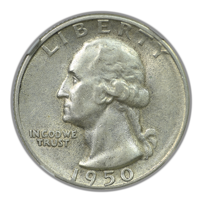 1950-S/D Washington Quarter 25C NGC AU50