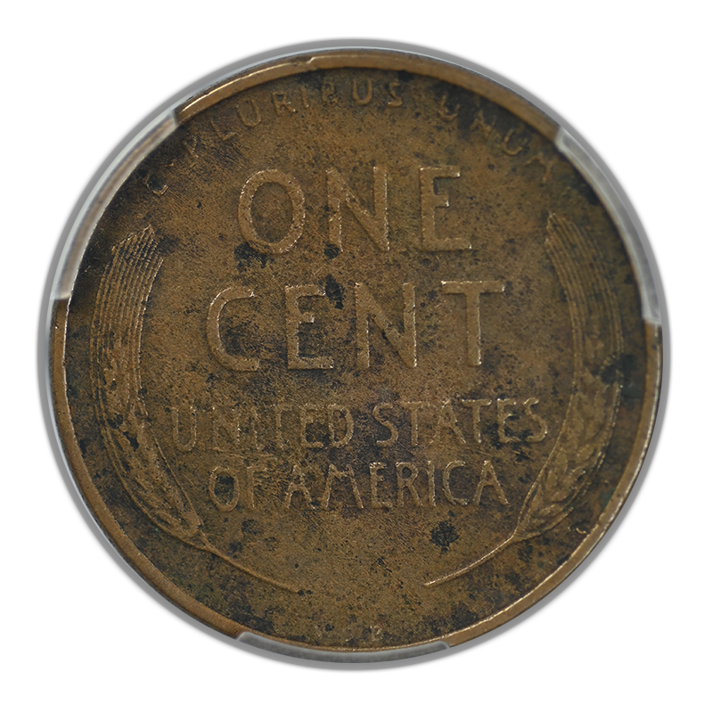 1909-S VDB Lincoln Wheat Cent 1C PCGS XF Detail Reverse