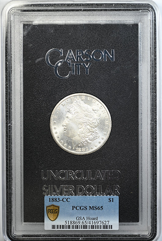1883-CC GSA Morgan Dollar $1 PCGS MS65 Obverse Slab