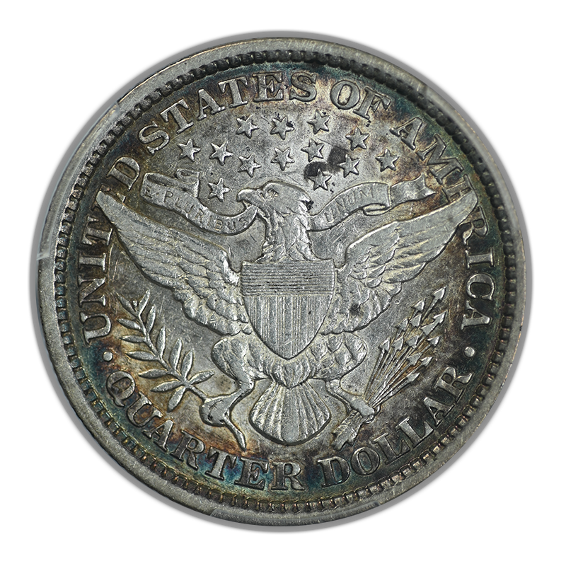 1895 Barber Quarter 25C PCGS XF45 - NICE COLOR! Reverse