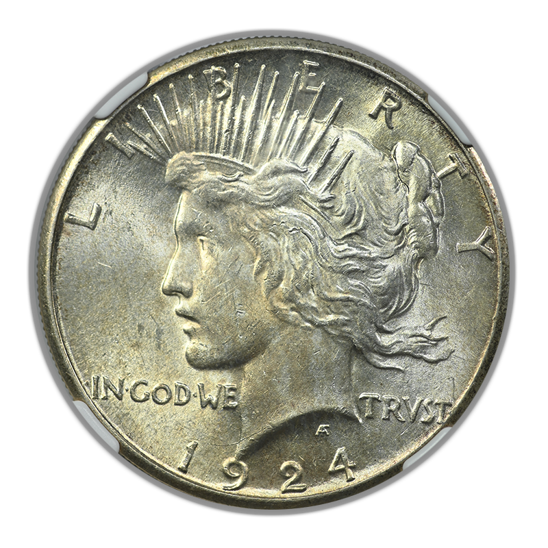 1924-S Peace Dollar $1 NGC MS61 Obverse