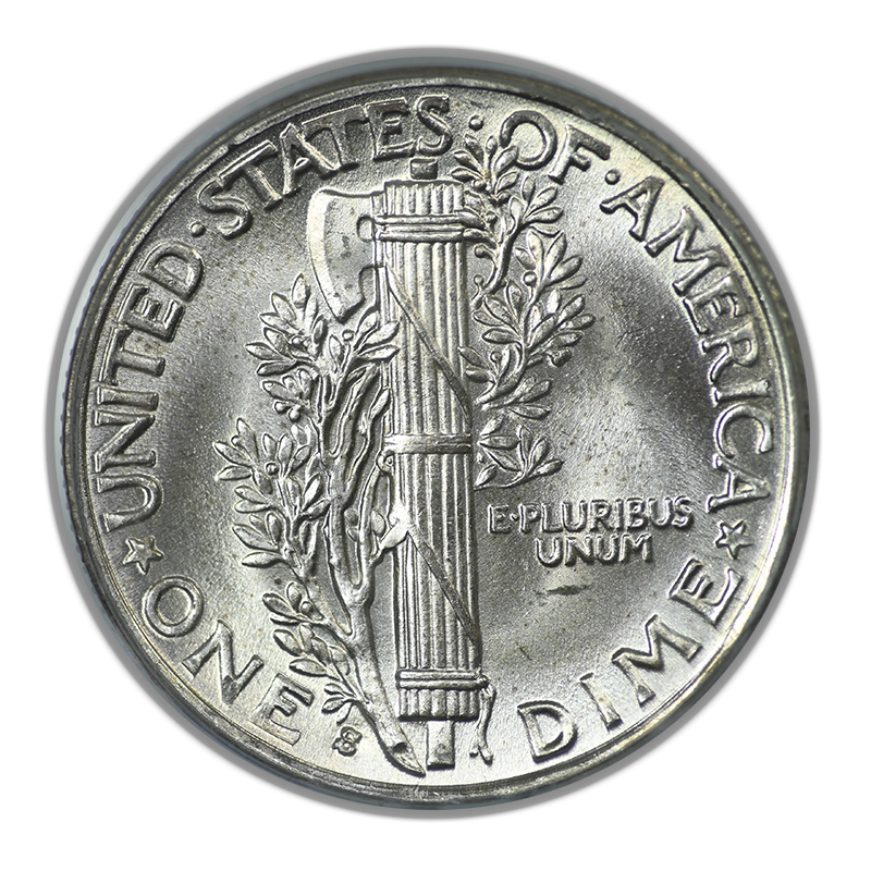 1937-S Mercury Dime 10C PCGS MS66 OGH