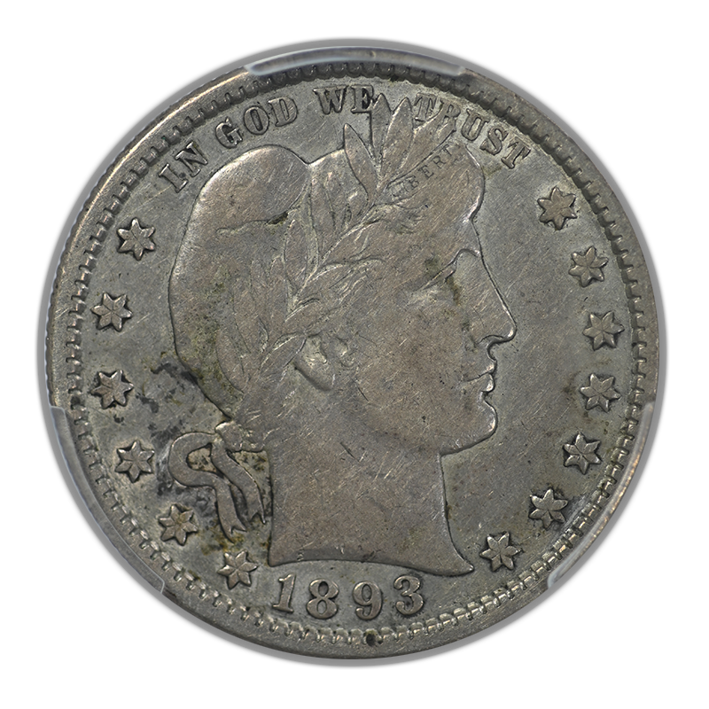 1893-S Barber Quarter 25C PCGS VF30 Obverse