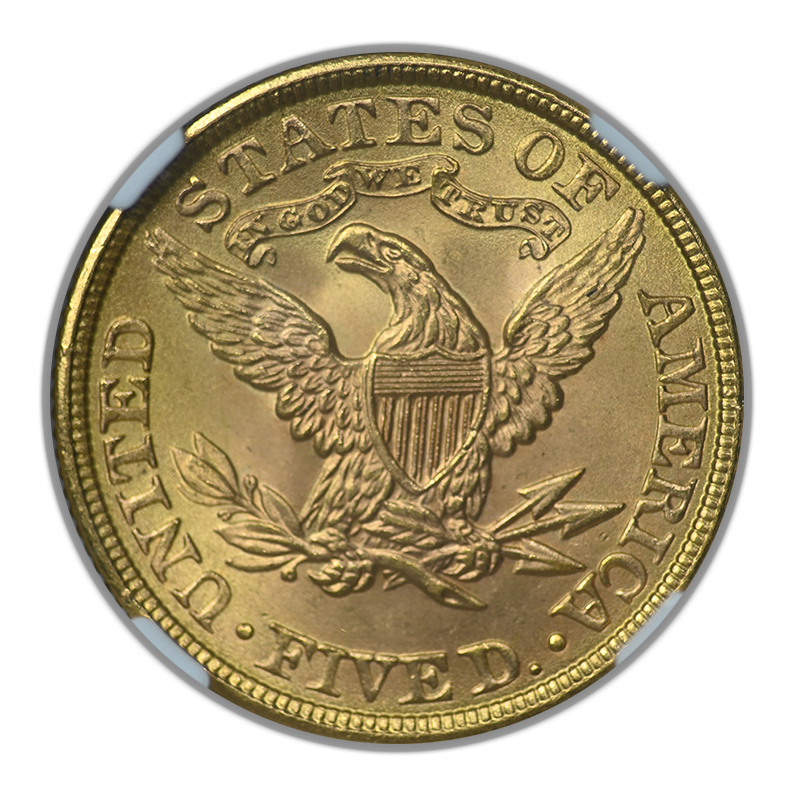 1899 Liberty Head Gold Half Eagle $5 NGC MS66