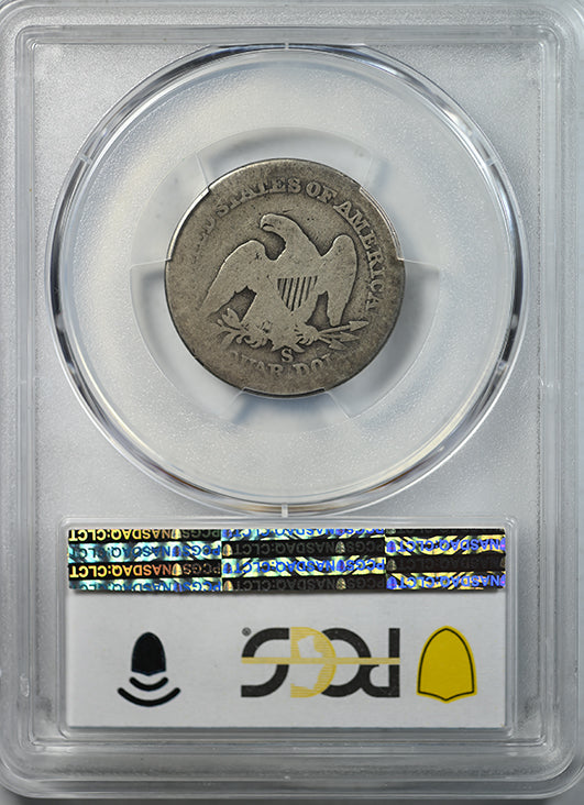 1858-S Liberty Seated Quarter 25C PCGS AG03 Reverse Slab