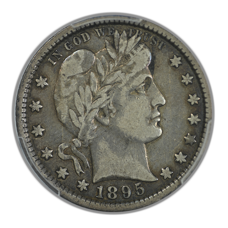 1895-O Barber Quarter 25C PCGS VF30 Obverse