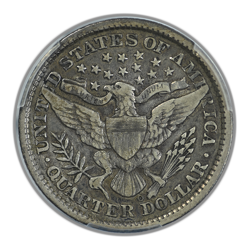 1895-O Barber Quarter 25C PCGS VF30 Reverse