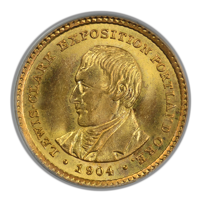 1904 Lewis & Clark Classic Commemorative Gold Dollar G$1 PCGS MS64 OGH Obverse