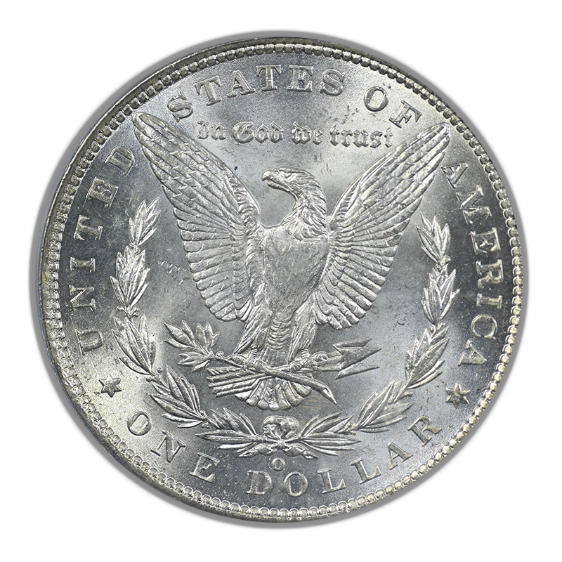 1900-O/CC Morgan Dollar $1 PCGS MS63 OGH Reverse