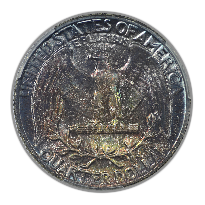 1952 Washington Quarter 25C PCGS MS66 CAC - TONED!
