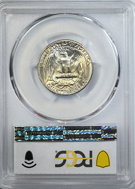 1950-D Washington Quarter 25C PCGS MS67 CAC Reverse Slab