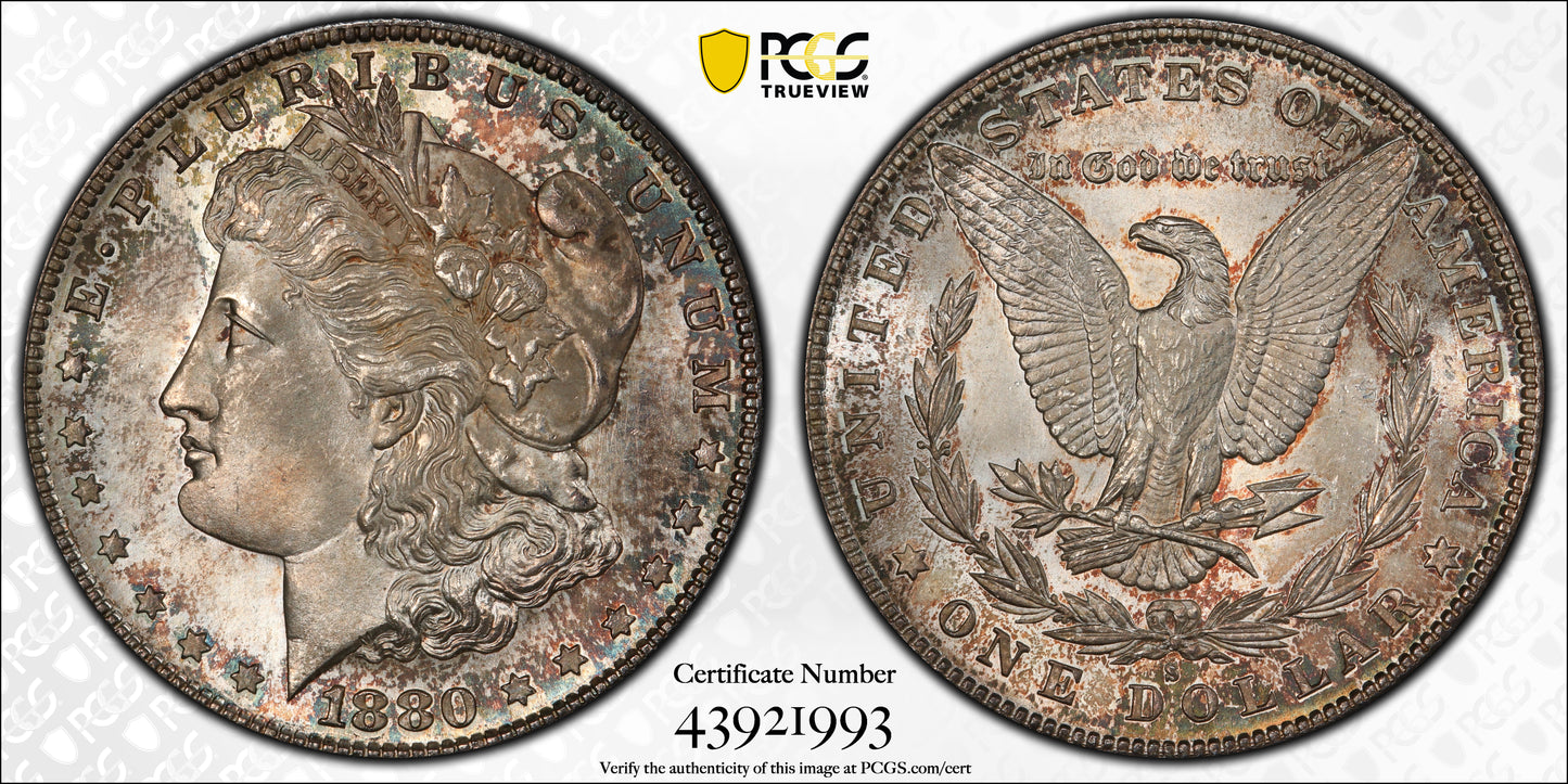 1880-S Morgan Dollar $1 PCGS MS66 CAC