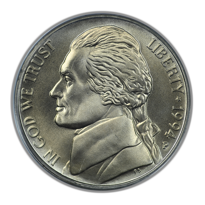 1994-P Jefferson Nickel 5C PCGS MS68 OGH - Special Mint Set SMS