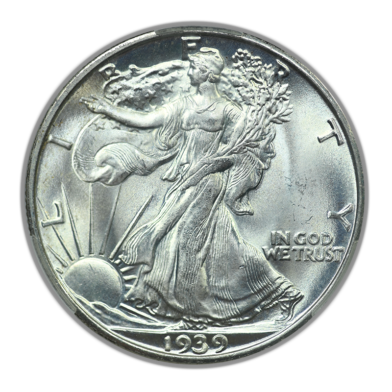 1939-S Walking Liberty Half Dollar 50C CAC MS67