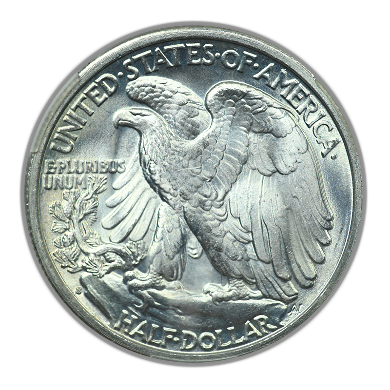 1939-S Walking Liberty Half Dollar 50C CAC MS67