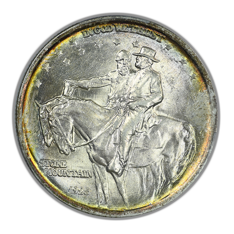 1925 Stone Mountain Classic Commemorative Half Dollar 50C PCGS MS64 - TONED!