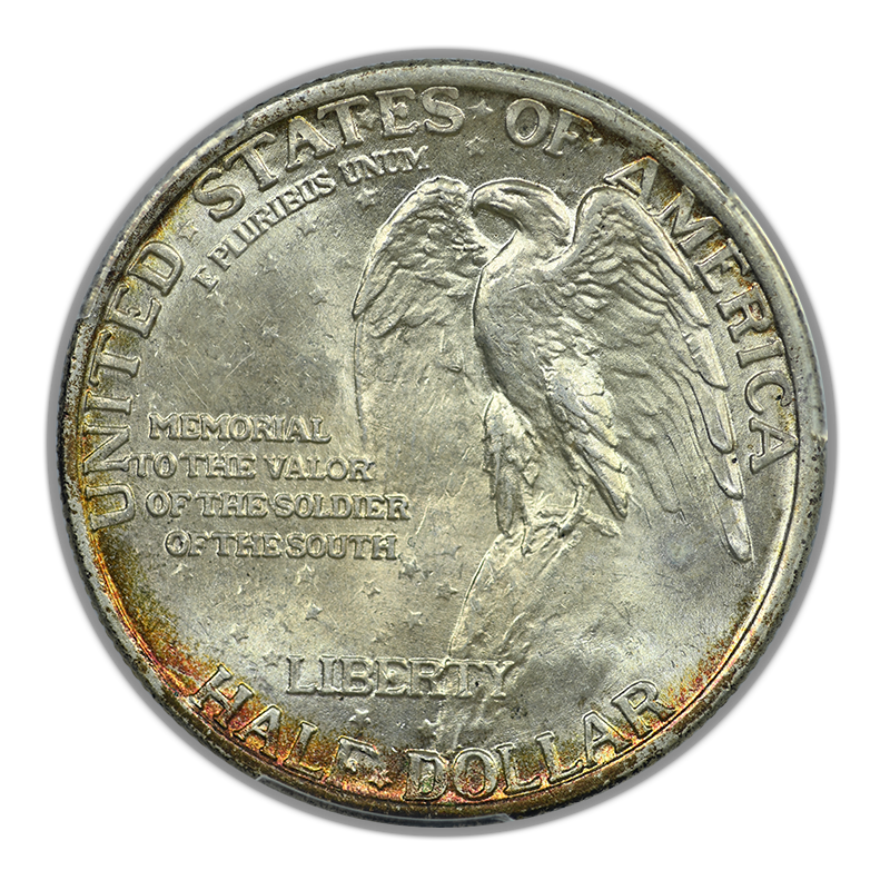 1925 Stone Mountain Classic Commemorative Half Dollar 50C PCGS MS64 - TONED!