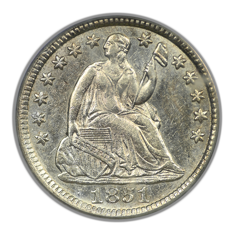 1851 Liberty Seated Half Dime H10C PCGS AU53 OGH