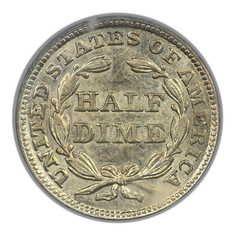1851 Liberty Seated Half Dime H10C PCGS AU53 OGH