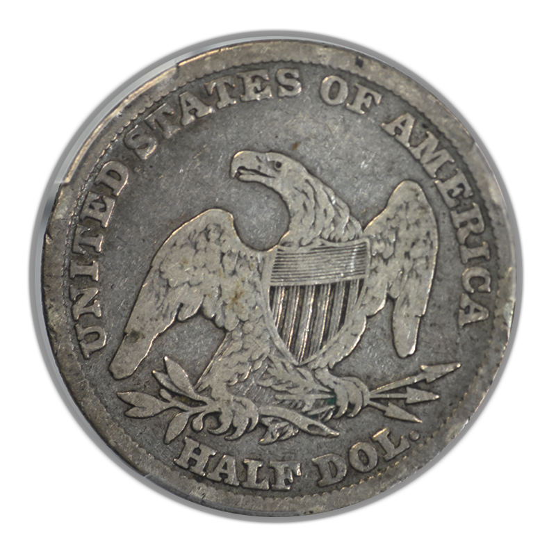 1839 Capped Bust Half Dollar 50C PCGS VG10 Reverse