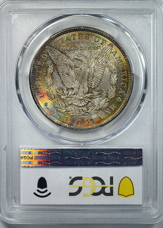 1890 Morgan Dollar $1 PCGS MS64+ - Reverse Toning! Reverse Slab