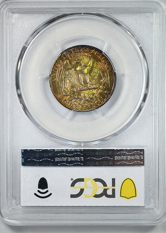 1957-D Washington Quarter 25C PCGS MS66 CAC - TONED!