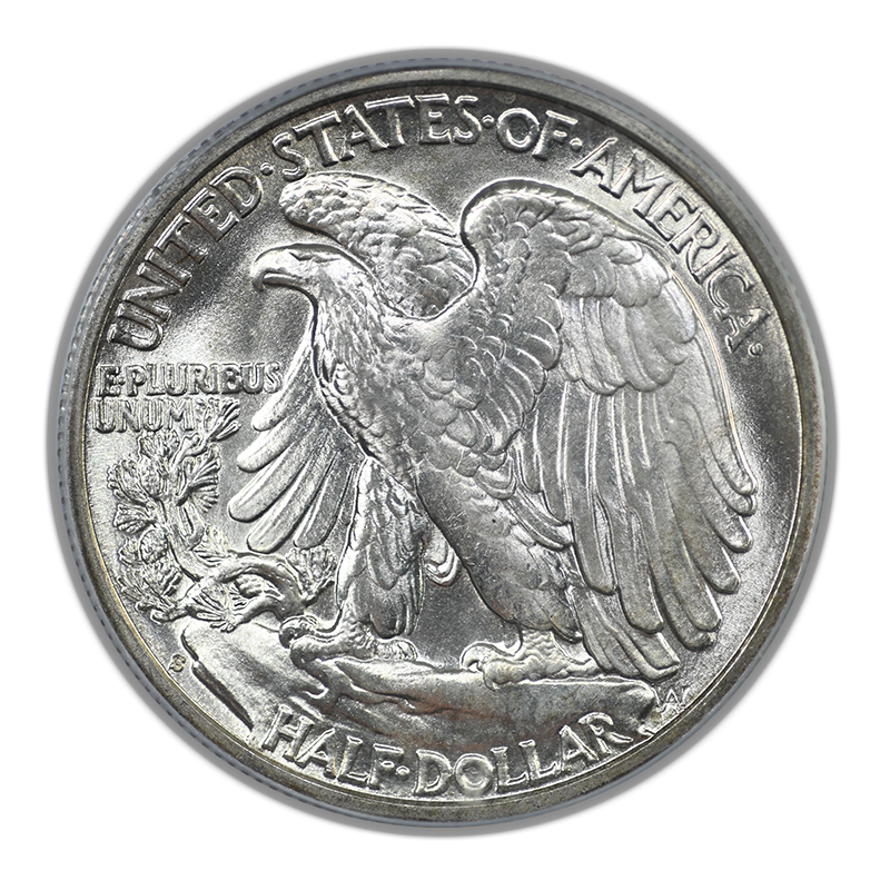 1942-S Walking Liberty Half Dollar 50C PCGS MS65 OGH