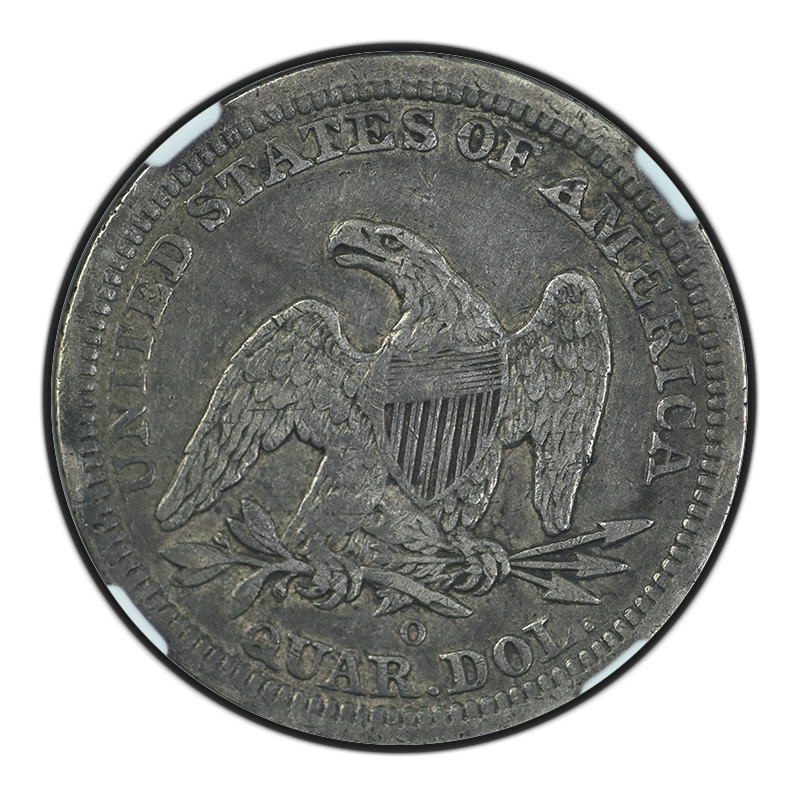 1842-O Liberty Seated Quarter 25C NGC VF25 - Large Date Reverse