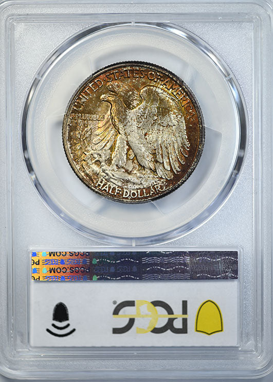 1947-D Walking Liberty Half Dollar 50C PCGS MS67 - TONED! Reverse Slab