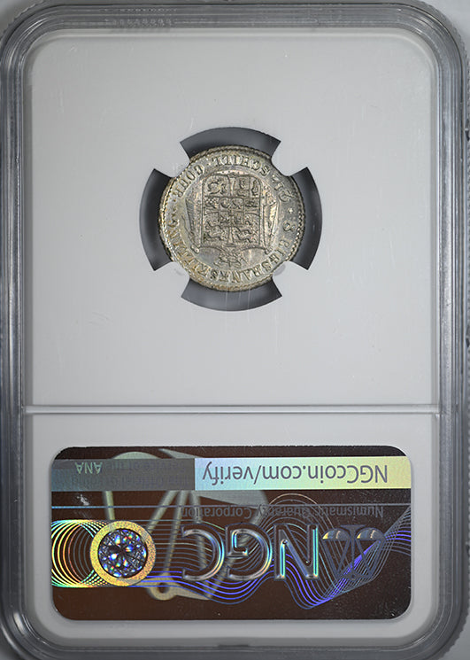 1843 FK//FF Denmark 8RBS Rigsbankskilling NGC MS64 - TONED!