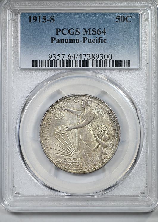 1915-S Panama Pacific Classic Commemorative Half Dollar 50C PCGS MS64