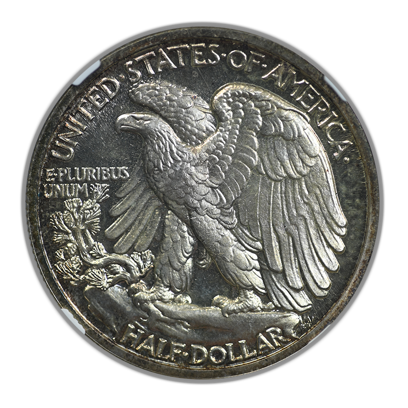 1942 Proof Walking Liberty Half Dollar 50C NGC PF63 CAC Reverse