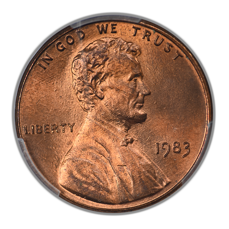1983 Doubled Died Reverse Lincoln Memorial Cent 1C PCGS MS66RB CAC
