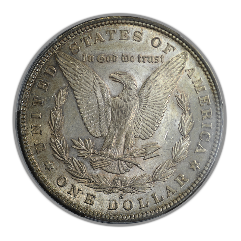 1888-S Morgan Dollar $1 PCGS AU58 Reverse