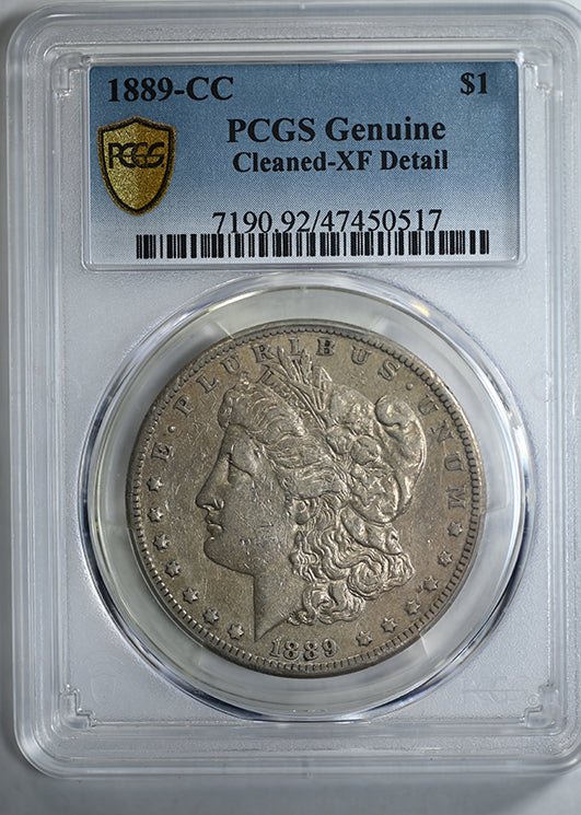 1889-CC Morgan Dollar $1 PCGS XF Detail