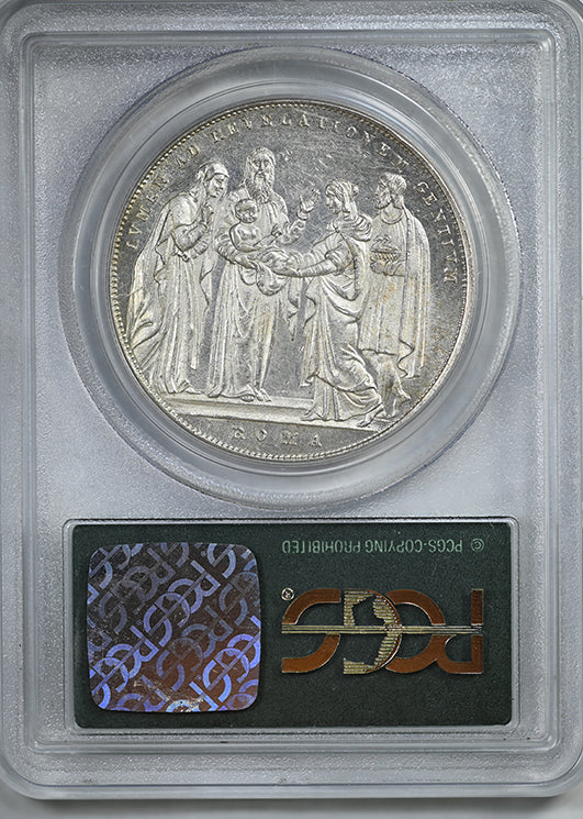 1834-R Italy Vatican City Silver Scudo PCGS AU58 OGH