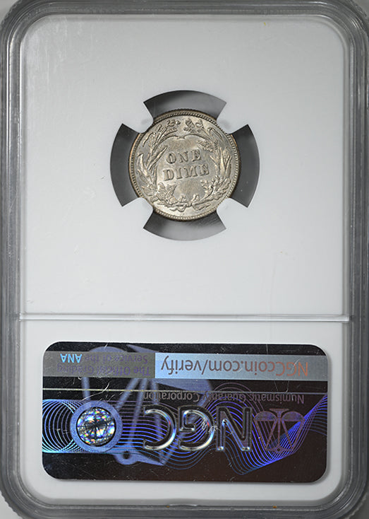 1909 Barber Dime 10C NGC AU58