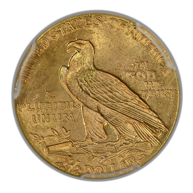 1926 Indian Head Gold Quarter Eagle $2.50 PCGS MS65+ Reverse
