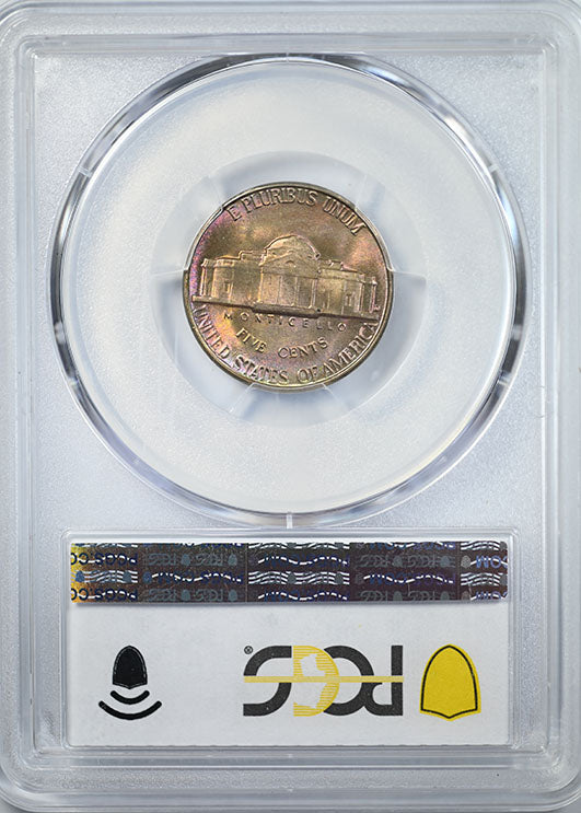 1950-D Jefferson Nickel 5C PCGS MS67FS - TONED! Reverse Slab