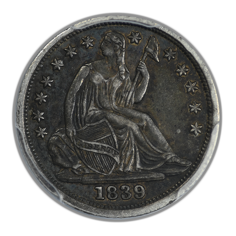 1839 Liberty Seated Half Dime H10C PCGS XF45 - No Drapery Obverse