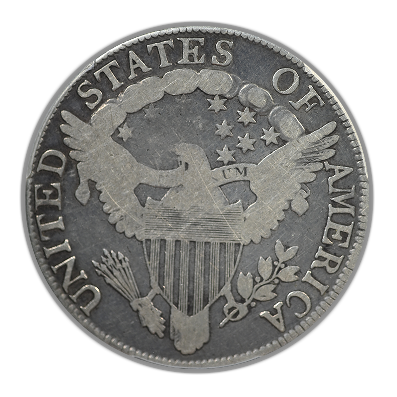 1806 Draped Bust Half Dollar 50C PCGS G06 O-124 Pointed 6, Stem, E/A