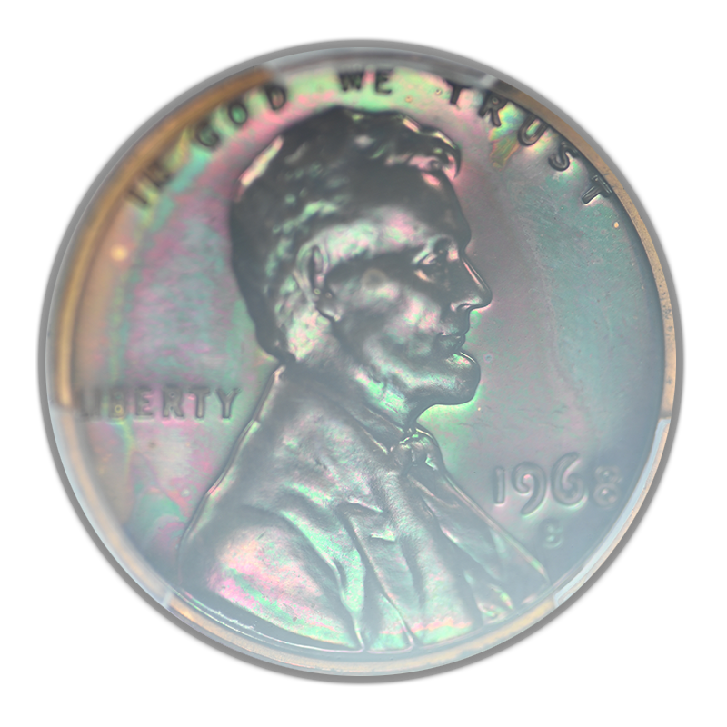 1968-S Proof Lincoln Memorial Cent 1C PCGS PR65BN - TONED!