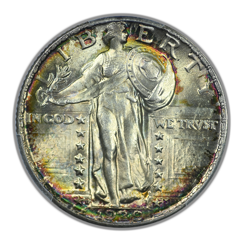 1929-D Standing Liberty Quarter 25C PCGS MS65 - TONED!