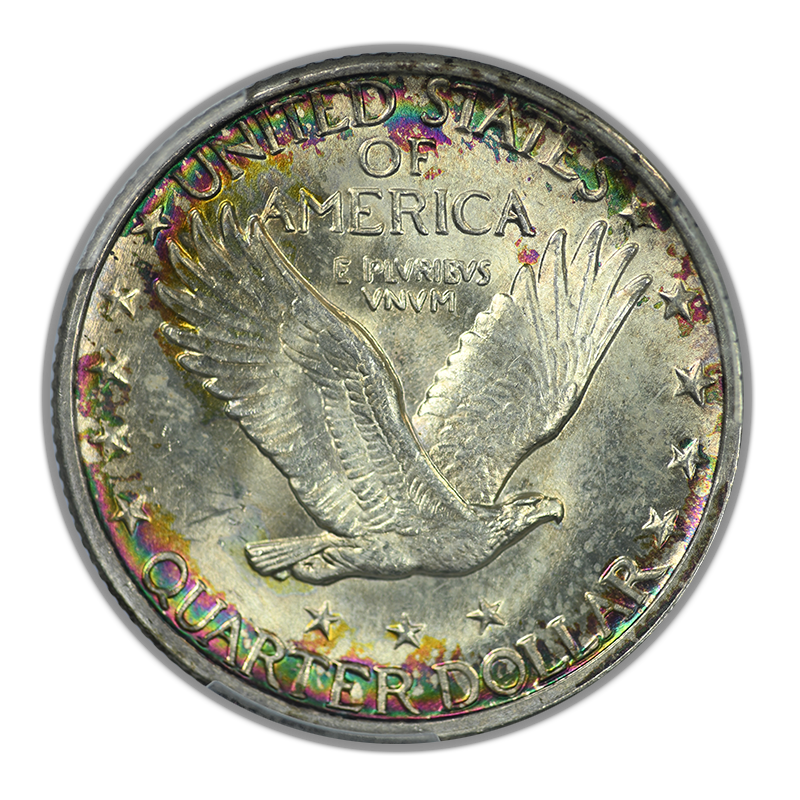 1929-D Standing Liberty Quarter 25C PCGS MS65 - TONED!