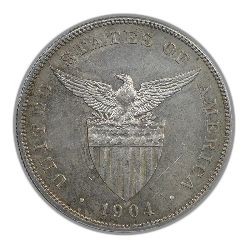 1904 Proof USA Philippines Peso PCGS PR63 - NICE COLOR!